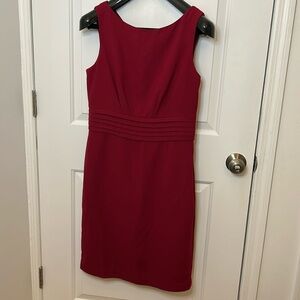 Size 10 Banana Republic Vera Draped Sheath Dress in dark berry read